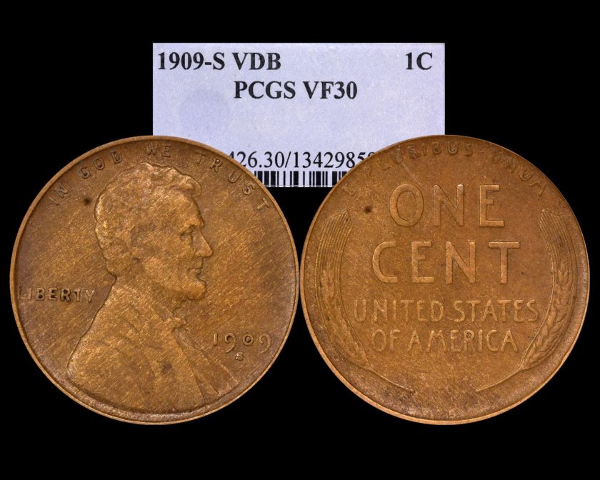 1909-S VDB Wheat Cent PCGS AU55