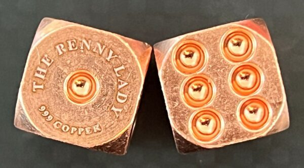 The Penny Lady® Copper Dice