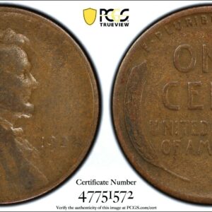 1902 1C Indian Cent PCGS AU50BN Double Struck Off Center Error